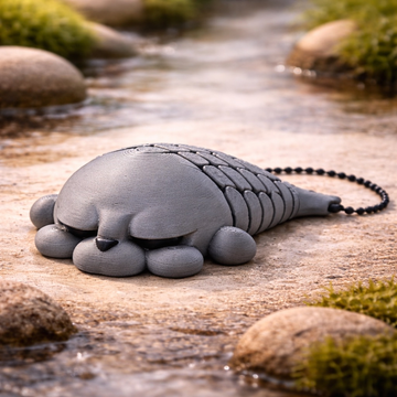 Sleepy River Manatee Keychain
