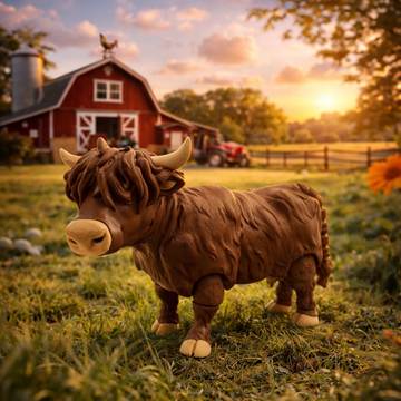 Countryside Highland Cow Companion